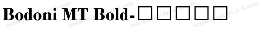 Bodoni MT Bold字体转换